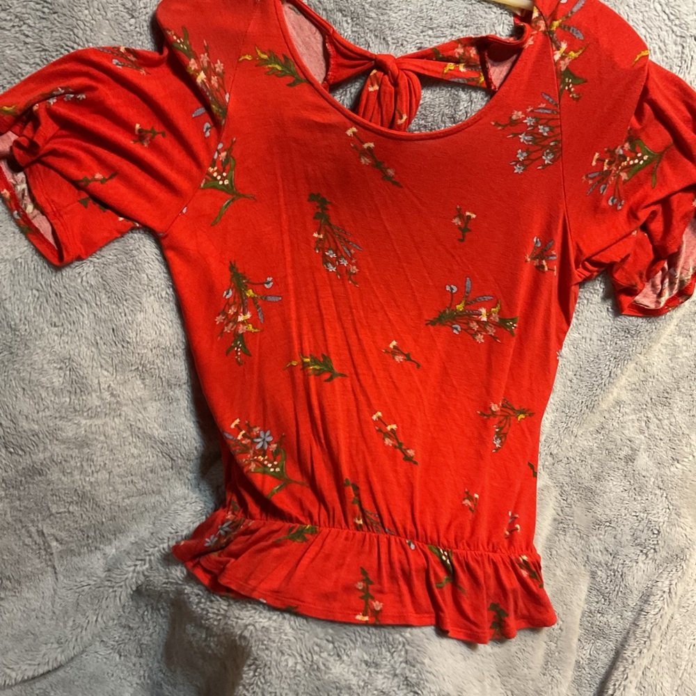 Floral Red Women's Top by Venus